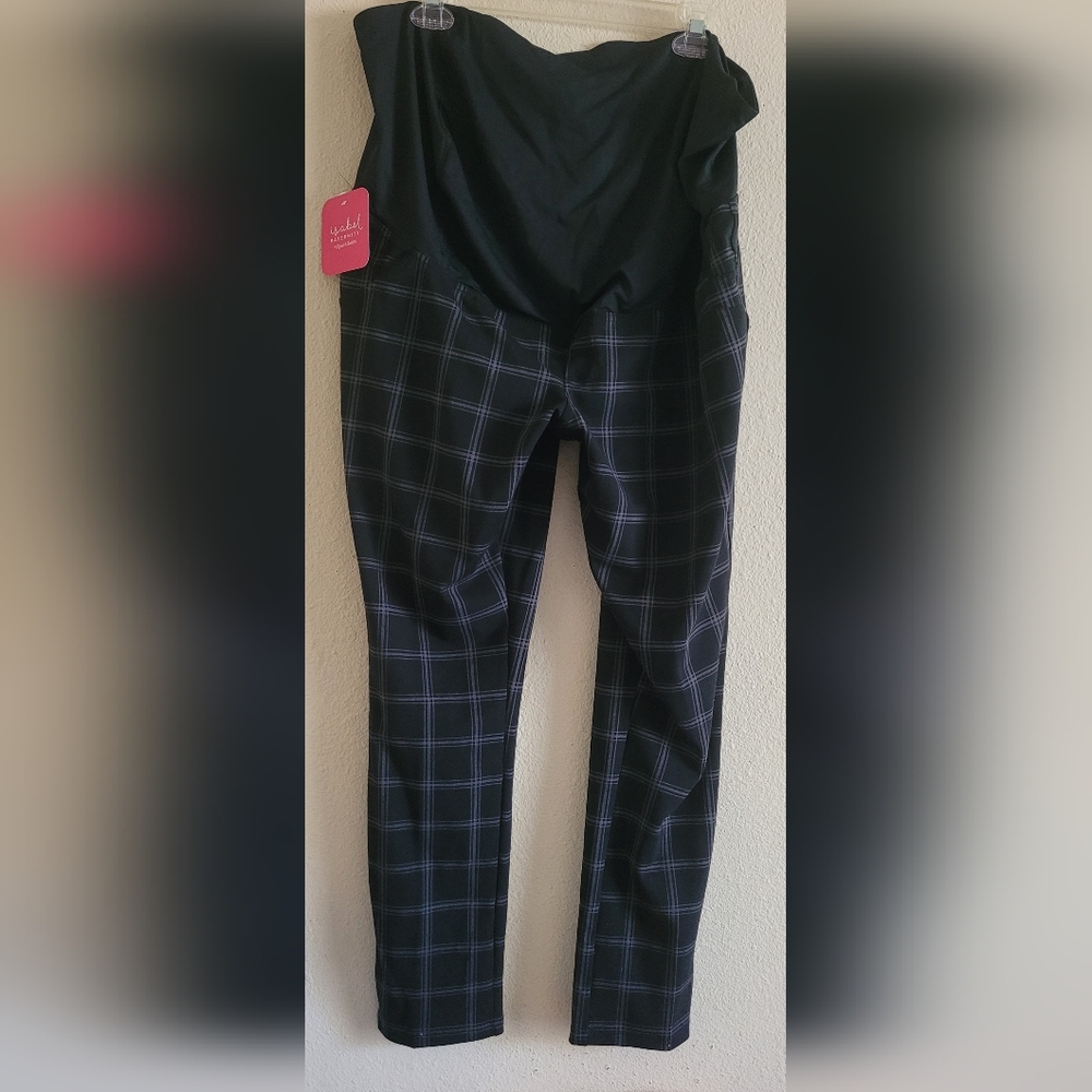 Isabel Maternity Sz XXL Plaid Pants